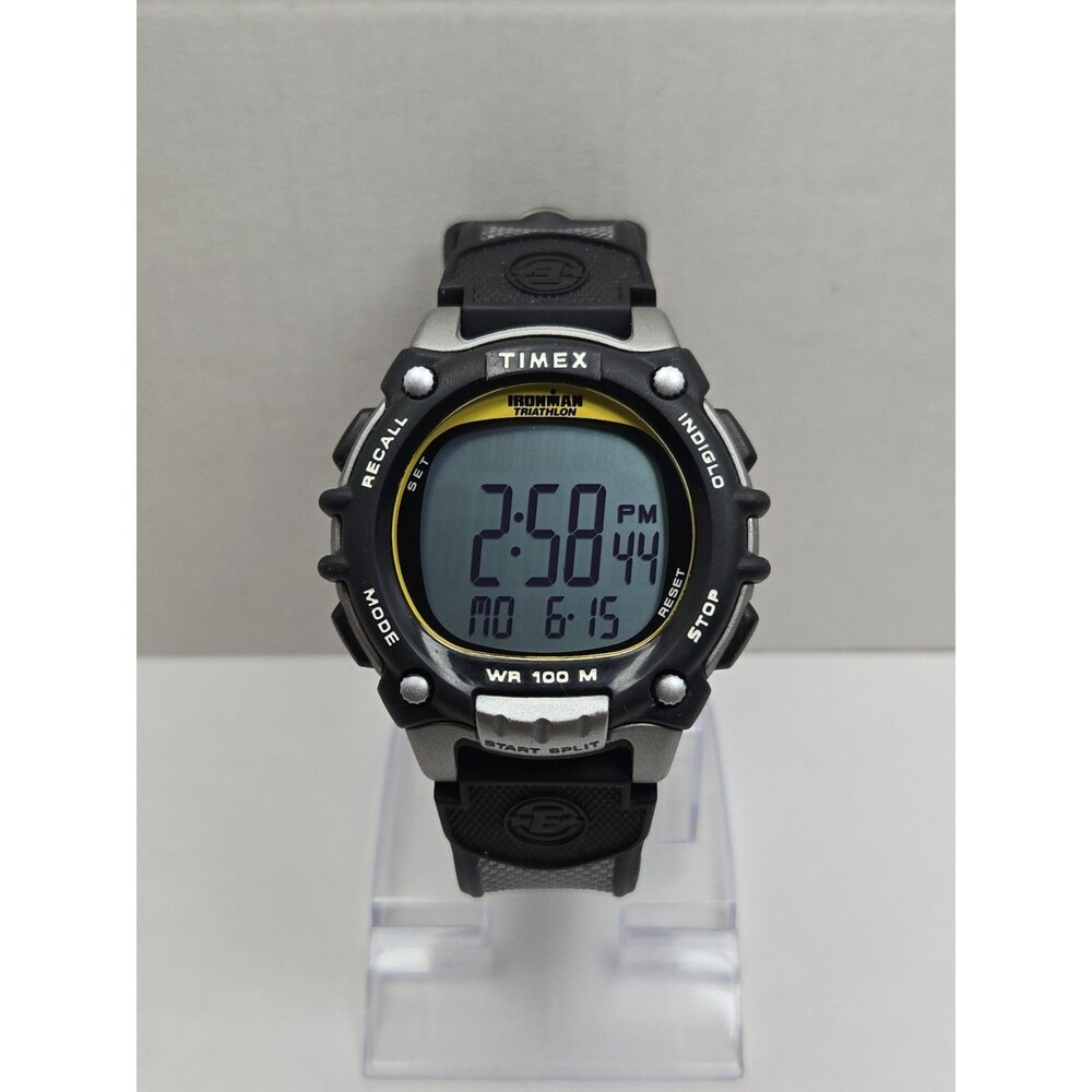 Timex Ironman Triathlon T5E231 Mens Watch Flix Indiglo 100Lap New Battery WR100M